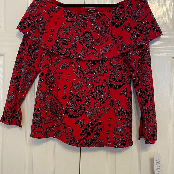 WOW !!! NWT - STUNNING EVENING TOP- OFF THE SHOULDER HOT !!  Stretch  L - Picture 9 of 16